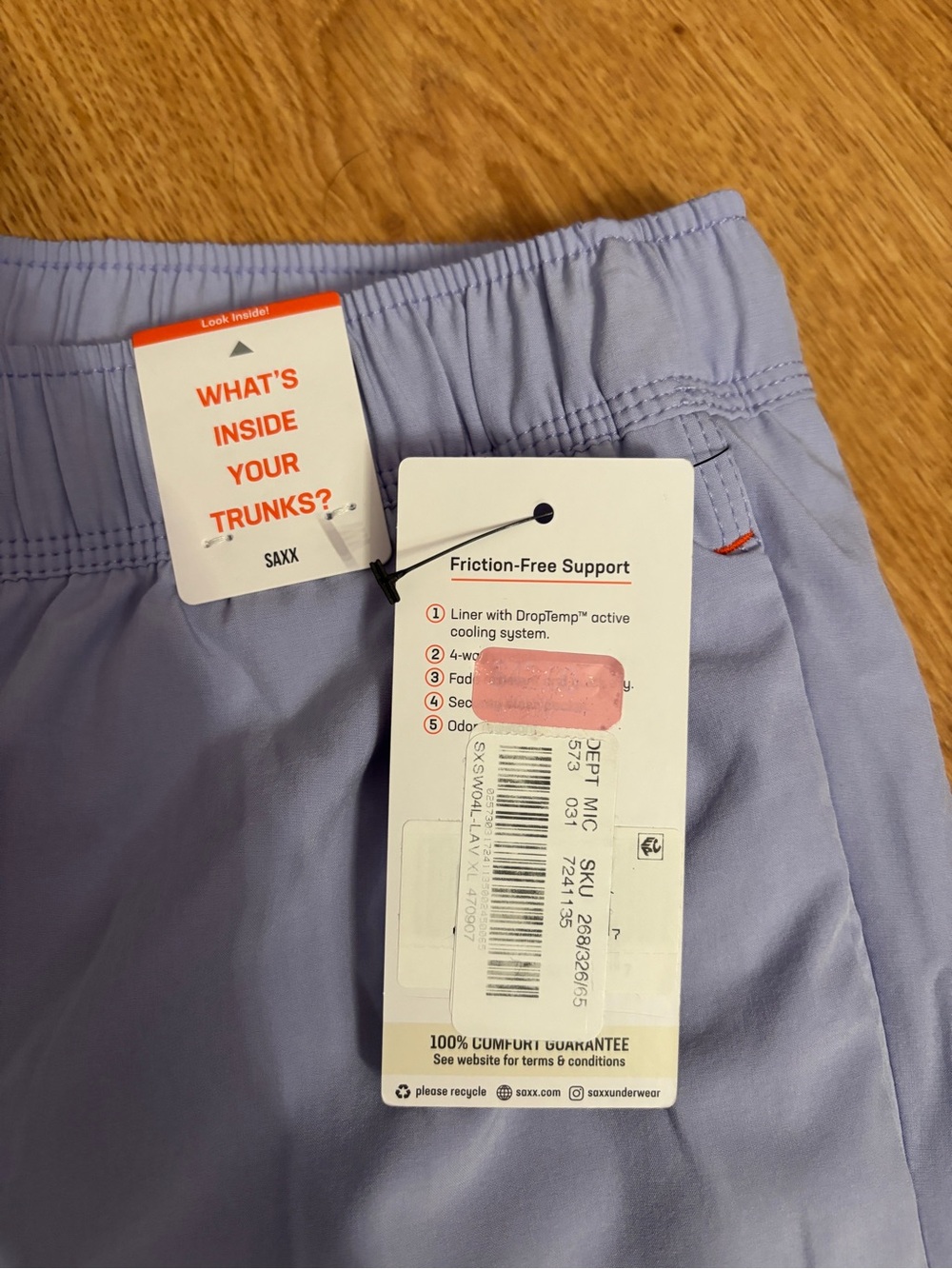 NWT SAXX Men's Light Purple Swim Shorts - Picture 2 of 4